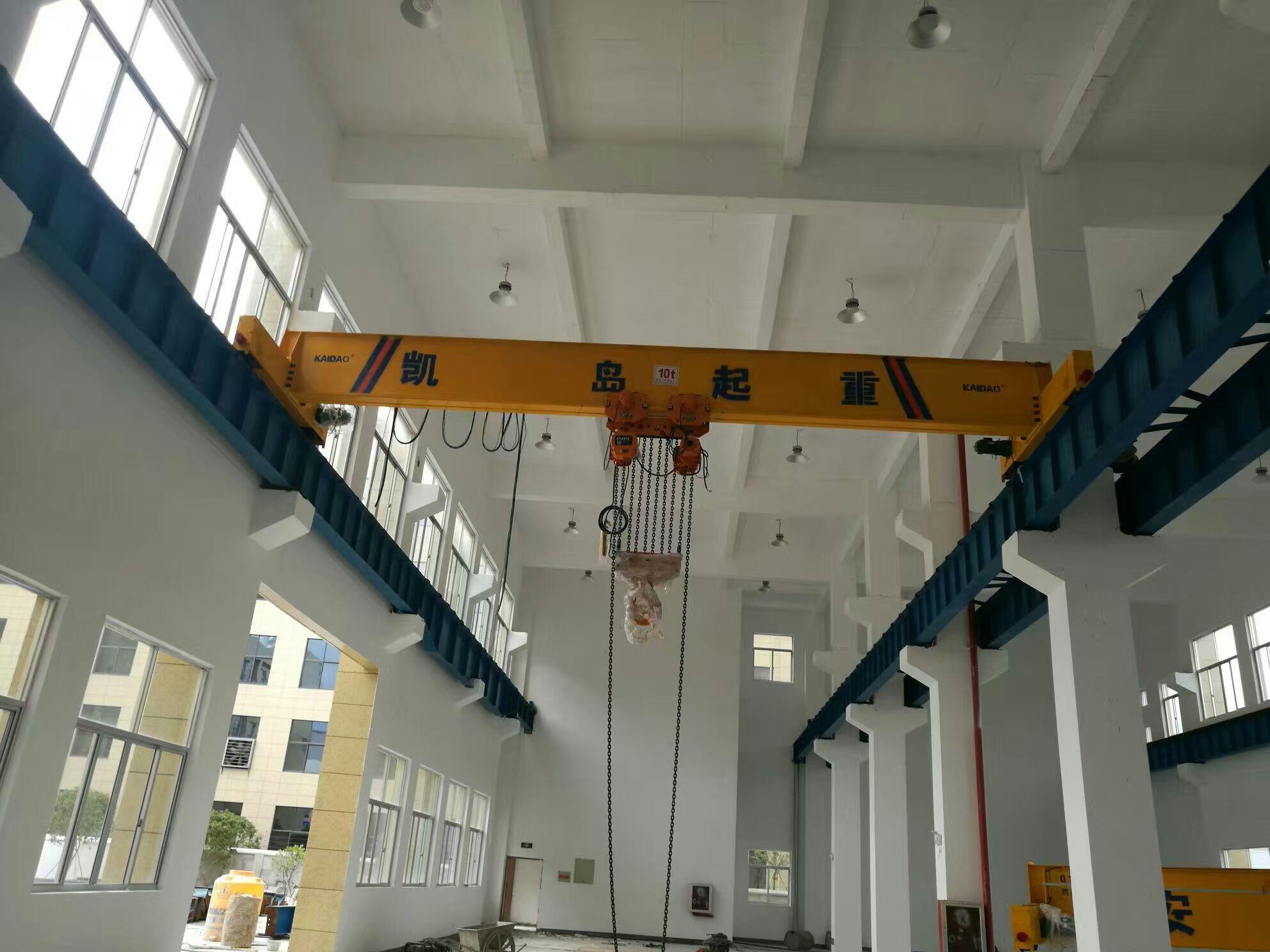single girder crane install